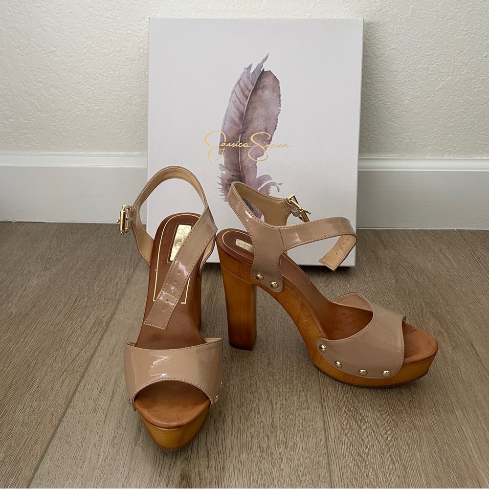 Jessica Simpson Nude Phiolla Sandal Heels